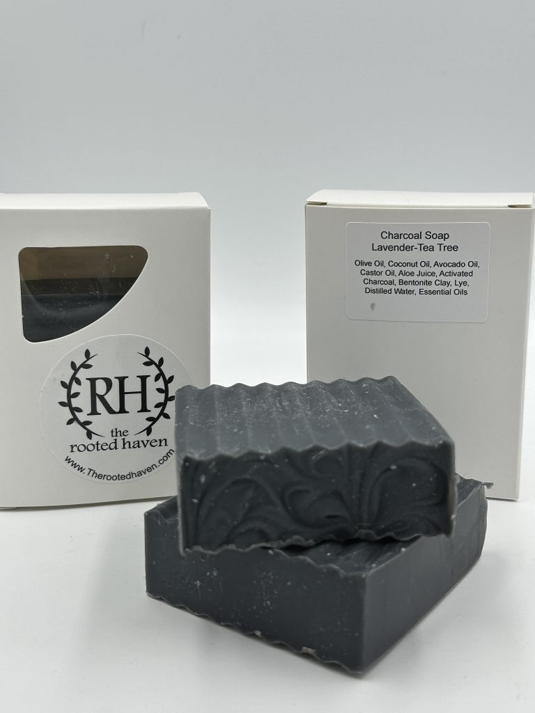 Charcoal Soap w/ Lavender & Tea Tree